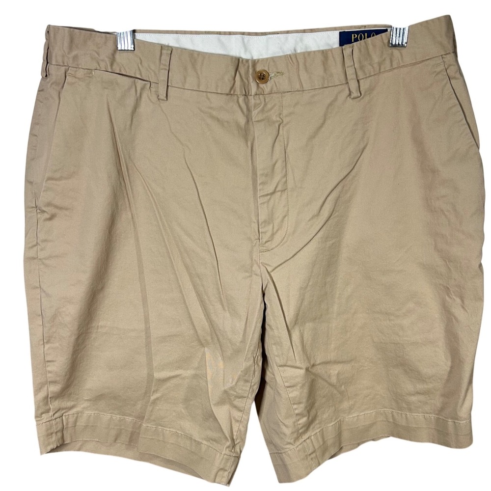 Polo‎ Ralph Lauren Men Stretch Classic Fit Chino Shorts Tan Size 36